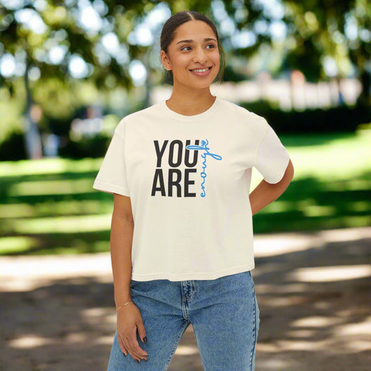 Empowering Women's Boxy Tee | Positive Affirmation Tee, Relaxed Fit T-Shirt, Unique Graphic Top, Perfect Gift for Her, Everyday Comfort