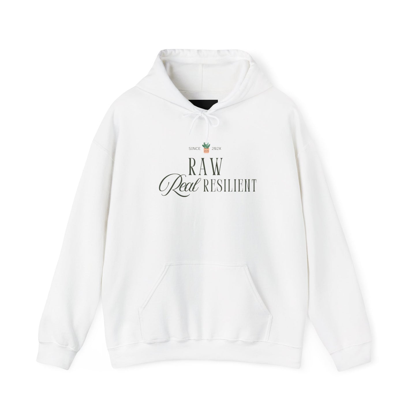 Unisex Heavy Blend™ Hooded Sweatshirt - Inspirational Raw & Resilient, Cozy Gift for Friends, Motivational Apparel, Casual Wear, [...]