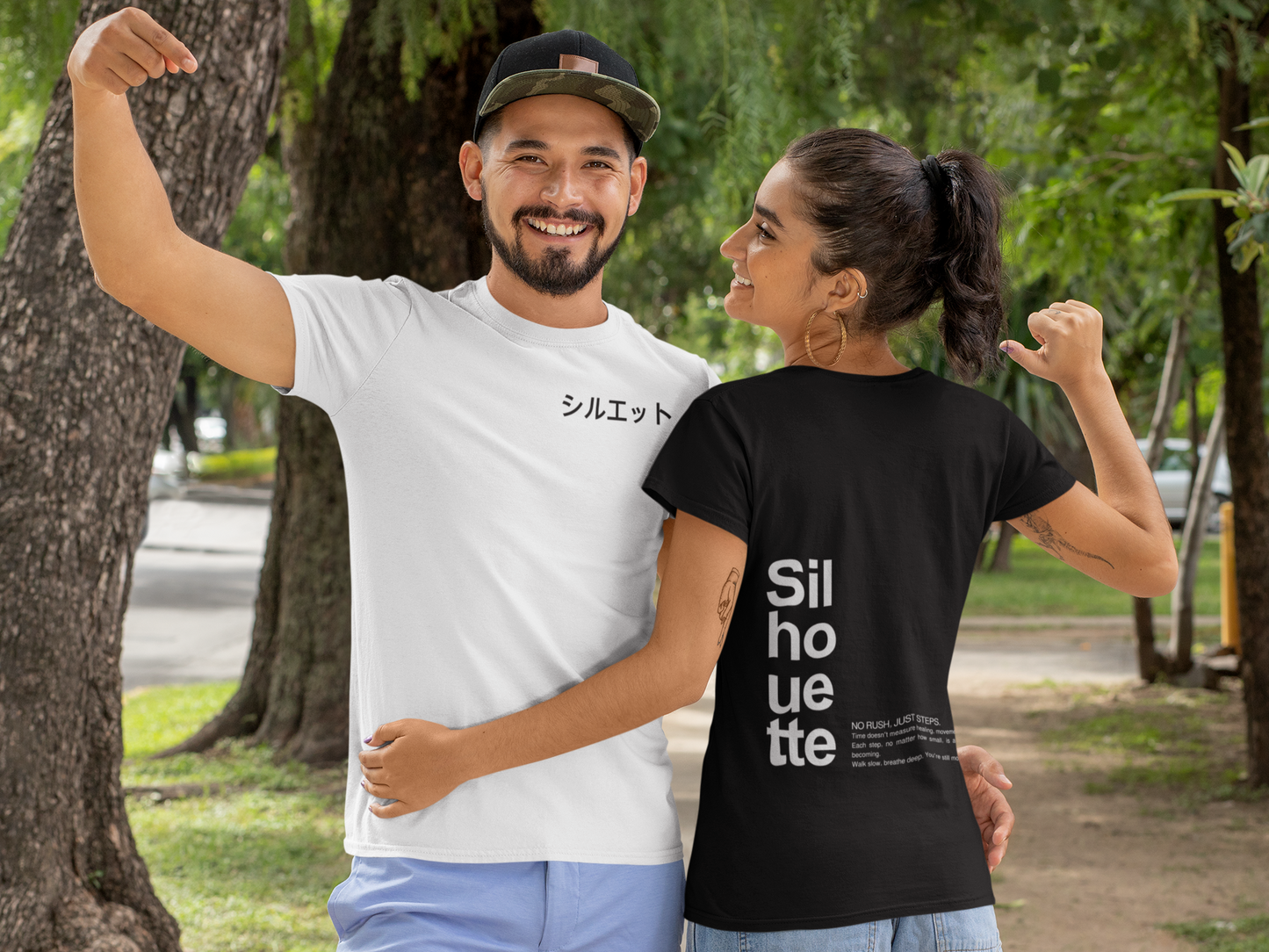 シルエット Japanese Silhouette T-Shirt – Minimalist Streetwear Tee | Unisex Graphic Shirt
