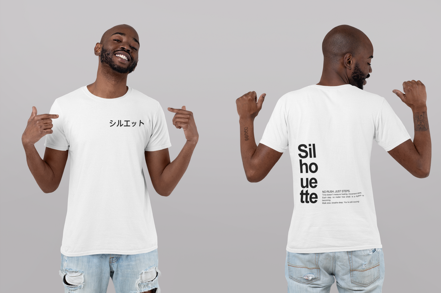 シルエット Japanese Silhouette T-Shirt – Minimalist Streetwear Tee | Unisex Graphic Shirt